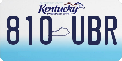 KY license plate 810UBR