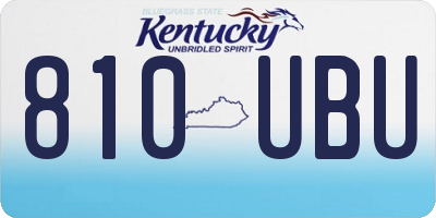 KY license plate 810UBU