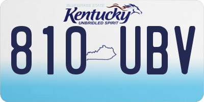 KY license plate 810UBV