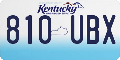 KY license plate 810UBX