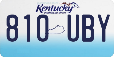 KY license plate 810UBY
