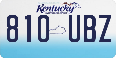 KY license plate 810UBZ