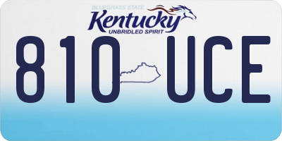 KY license plate 810UCE
