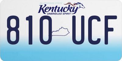 KY license plate 810UCF