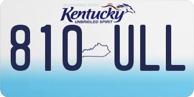 KY license plate 810ULL