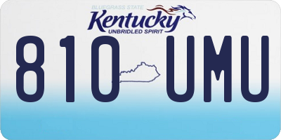 KY license plate 810UMU
