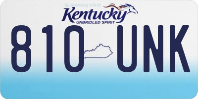 KY license plate 810UNK
