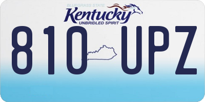 KY license plate 810UPZ