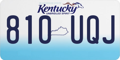 KY license plate 810UQJ
