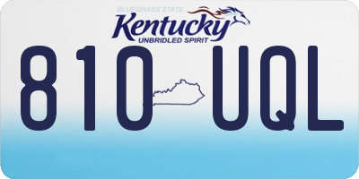 KY license plate 810UQL