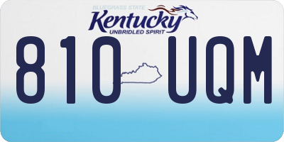 KY license plate 810UQM