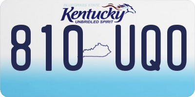 KY license plate 810UQO