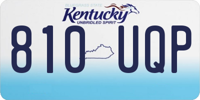 KY license plate 810UQP