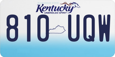 KY license plate 810UQW
