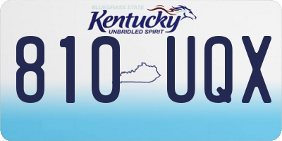 KY license plate 810UQX