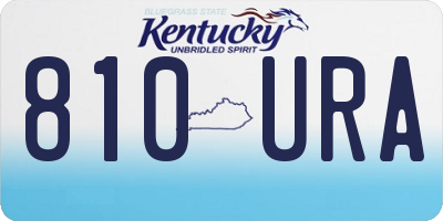 KY license plate 810URA