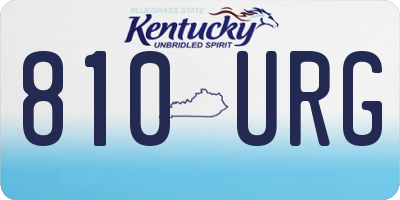 KY license plate 810URG