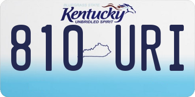 KY license plate 810URI