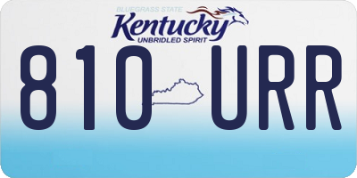 KY license plate 810URR