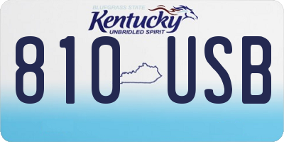 KY license plate 810USB