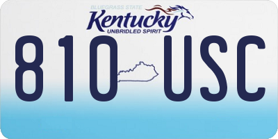 KY license plate 810USC