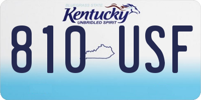 KY license plate 810USF