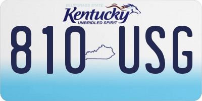 KY license plate 810USG