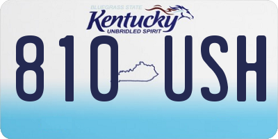 KY license plate 810USH