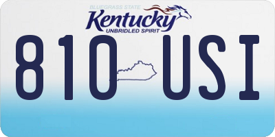 KY license plate 810USI