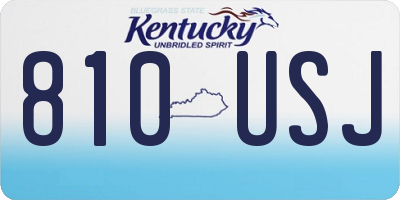 KY license plate 810USJ