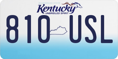 KY license plate 810USL