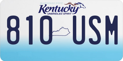 KY license plate 810USM