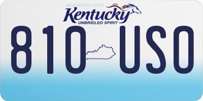 KY license plate 810USO