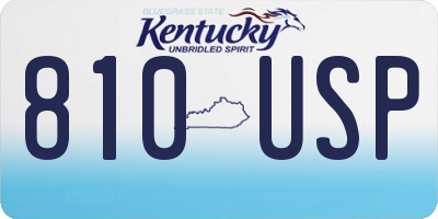 KY license plate 810USP