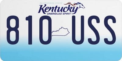 KY license plate 810USS