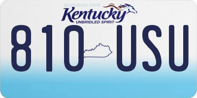KY license plate 810USU