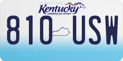 KY license plate 810USW