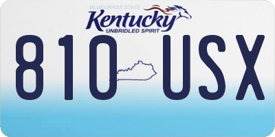 KY license plate 810USX