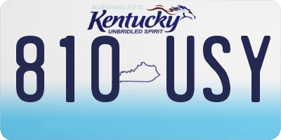 KY license plate 810USY