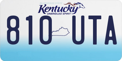 KY license plate 810UTA