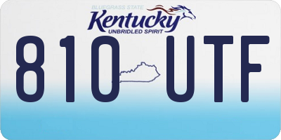 KY license plate 810UTF