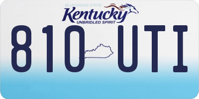 KY license plate 810UTI