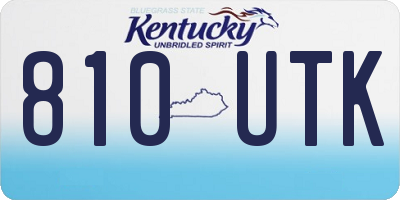 KY license plate 810UTK