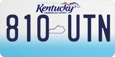 KY license plate 810UTN