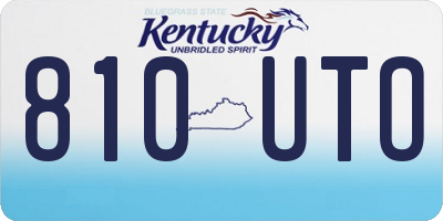 KY license plate 810UTO