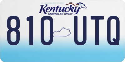 KY license plate 810UTQ