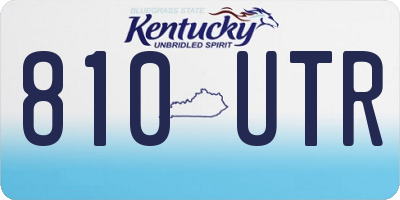KY license plate 810UTR