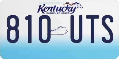 KY license plate 810UTS