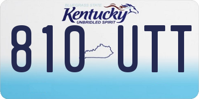 KY license plate 810UTT