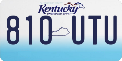 KY license plate 810UTU